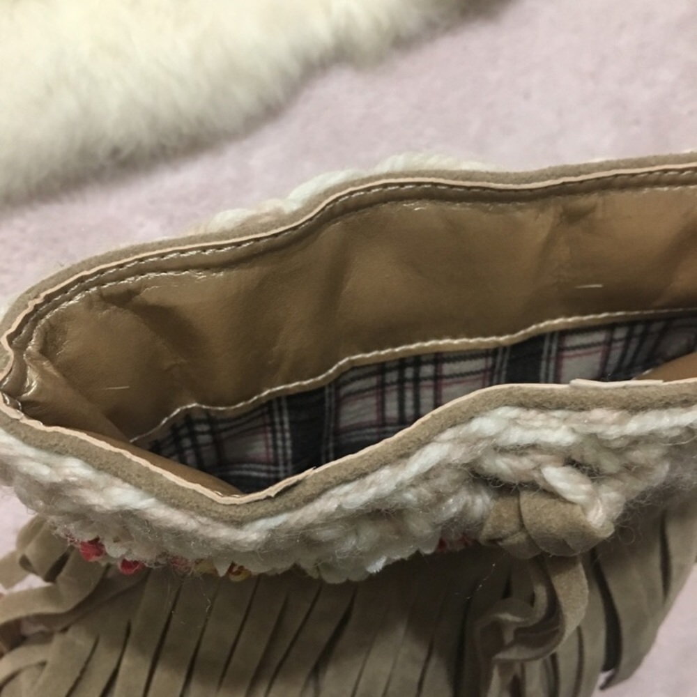 BOHO LACEY ROSE FLORAL MOCCASINS BOOTIES - Picture 7 of 8